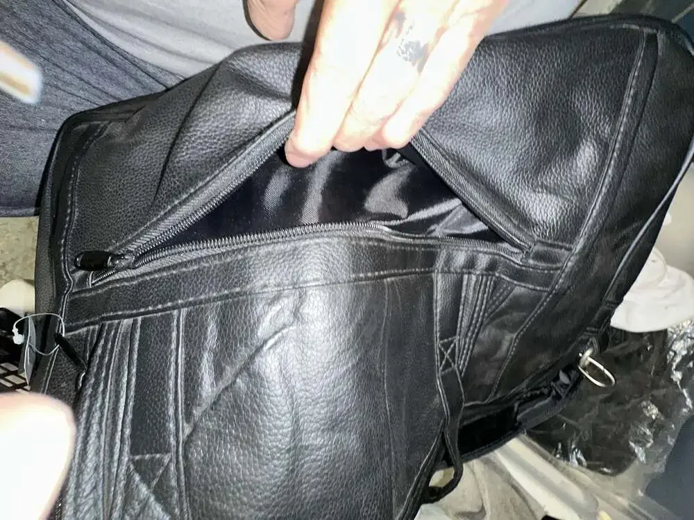 Genuine Leather Multi-Pocket Concealment Briefcase